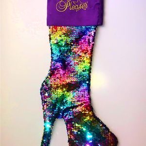 Christmas High Heel Stockings, multicolor sequin, From Pleaser